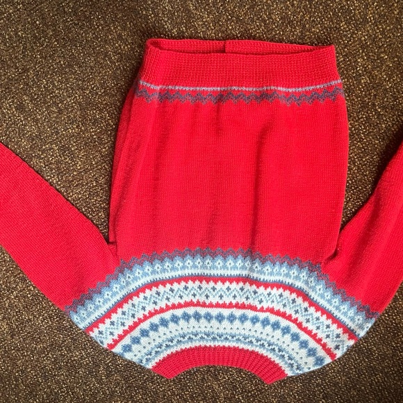 Dale of Norway Red and Blue Patterned Cardigan, fits like women's M - Picture 6 of 6